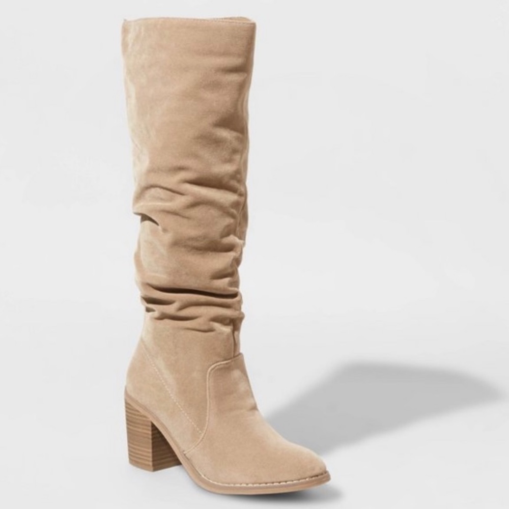 Taupe Knee High Boots